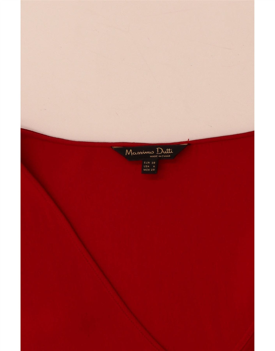 Massimo Dutti Damen Langarmblusenoberteil EU 38 Kleine rote Viskose