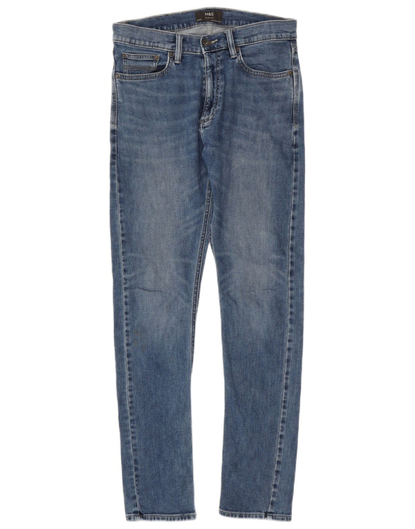Marks & Spencer Damen Slim Jeans W30 L33 Blaue Baumwolle