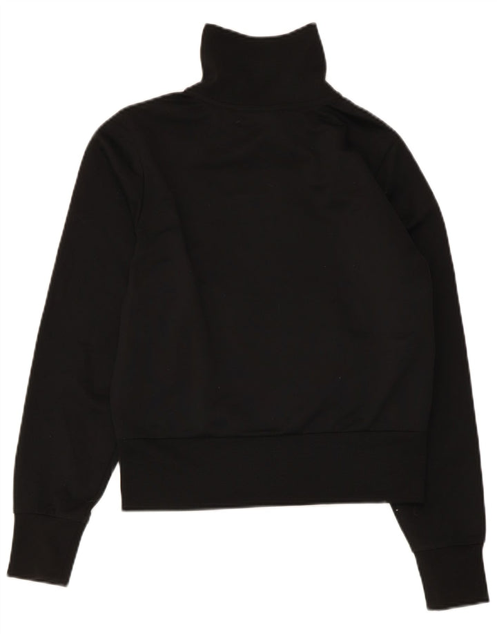 Nike Damen Crop Trainingsanzug Top Jacke UK 4/6 XS Schwarz Polyester