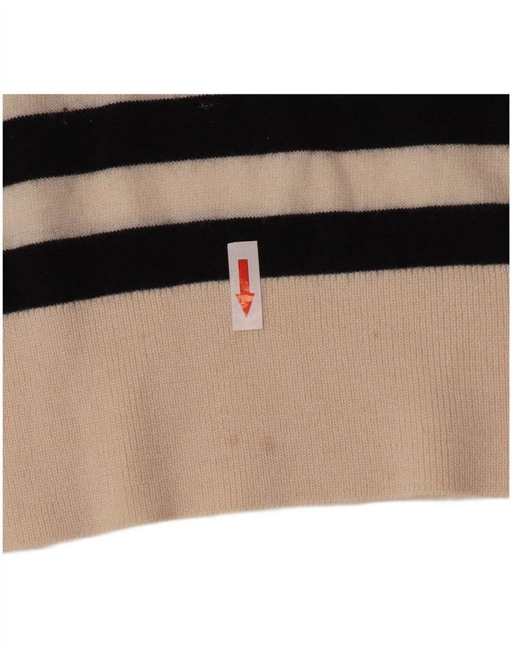 Cos Damen-Pullover, übergroß, Rundhalsausschnitt, Gr. 10, Größe S, Schwarz, gestreift