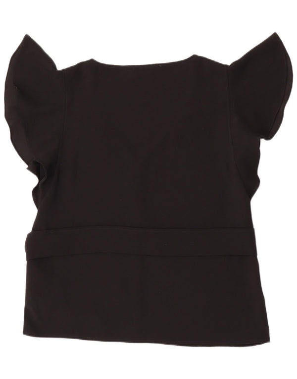 Marella Womens EMME Bluse Top UK 14 Large Schwarz Polyester