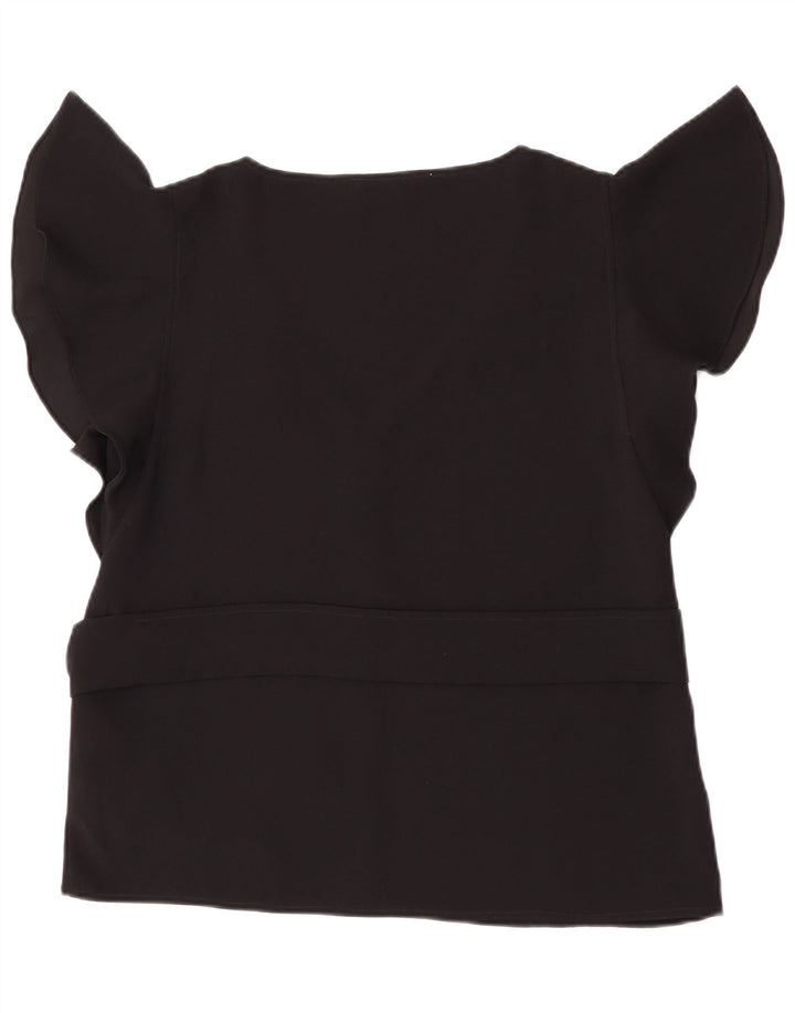 Marella Womens EMME Bluse Top UK 14 Large Schwarz Polyester