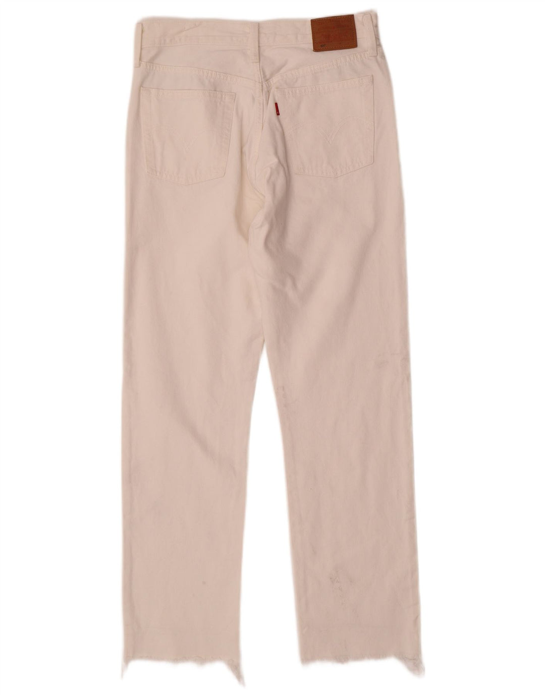 Levi's Damen 501 Straight Jeans W29 L28 Weiße Baumwolle