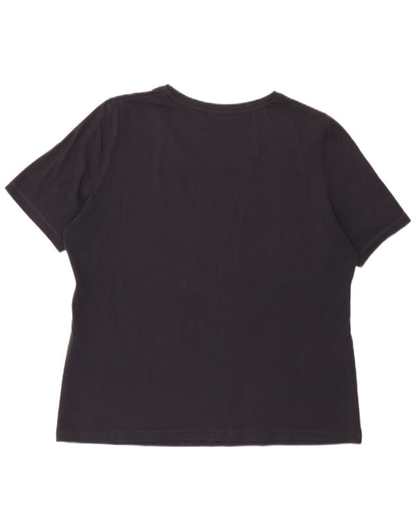 Perte by Krizia Damen-T-Shirt mit regulärer Grafik, Größe UK 12, mittelblau
