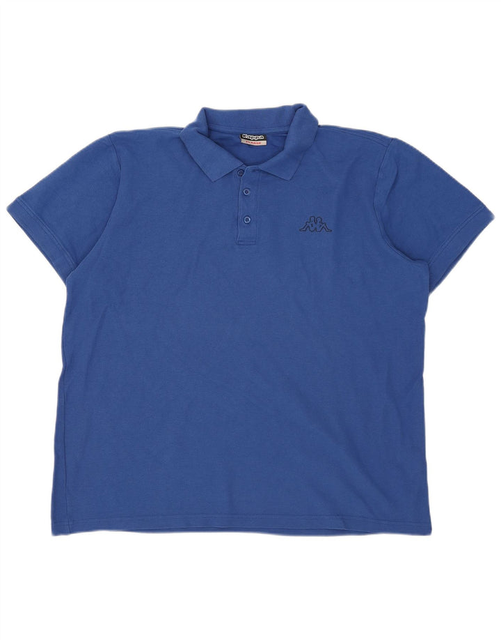 Kappa Herren Poloshirt XL Blau Baumwolle