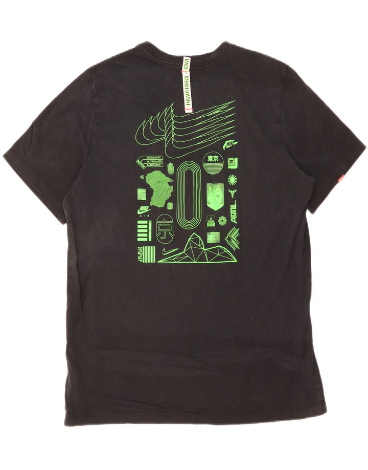 Nike Herren-T-Shirt mit Grafik, groß, aus schwarzer Baumwolle