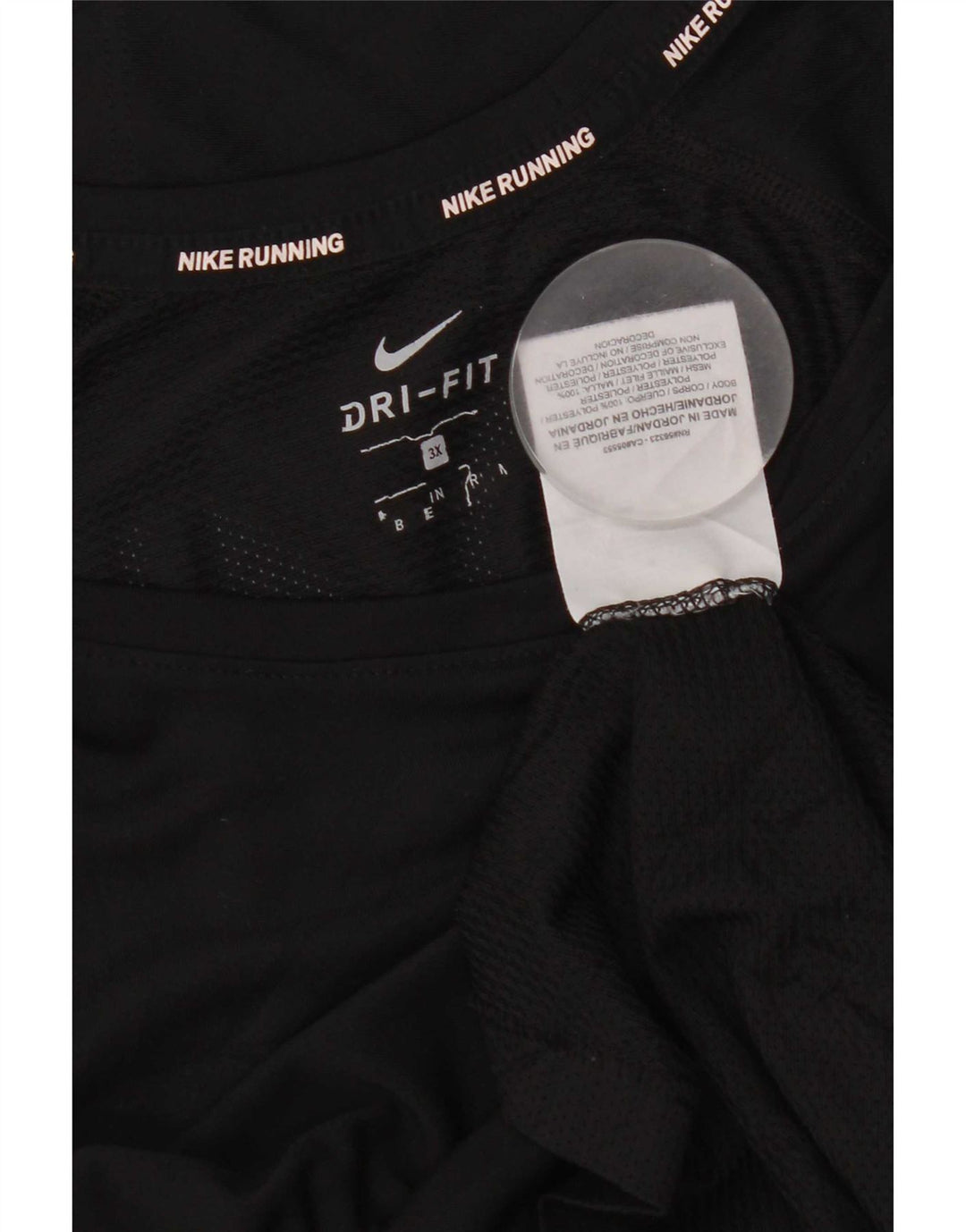 Nike Damen Dri Fit Top Langarm UK 22 3XL Schwarz Polyester
