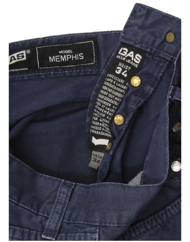 Gas Herren Memphis Casual Shorts W34 Large Marineblau