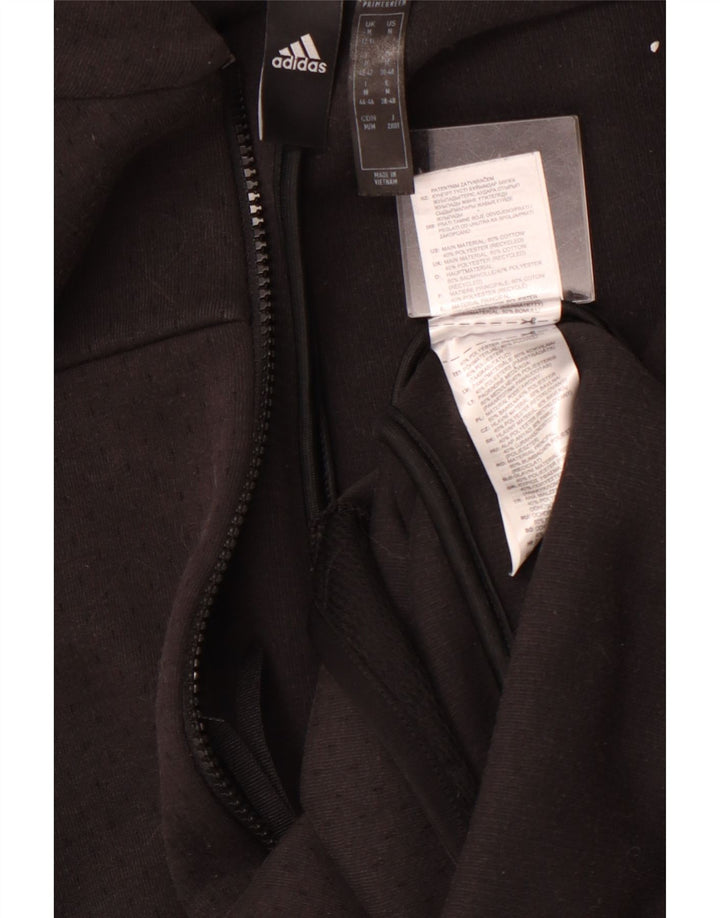 ADIDAS Damen Primegreen Graphic Zip Hoodie Pullover UK 12/14 Medium Schwarz