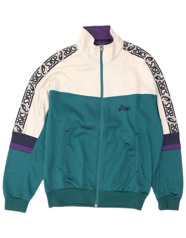 Asics Herren Graphic Full Trainingsanzug IT 48 Mittelgrüner Farbblock