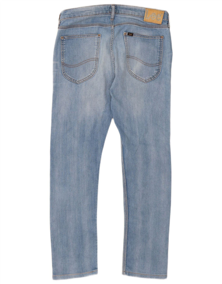 Lee Damen Luke Slim Jeans W32 L28 Blaue Baumwolle