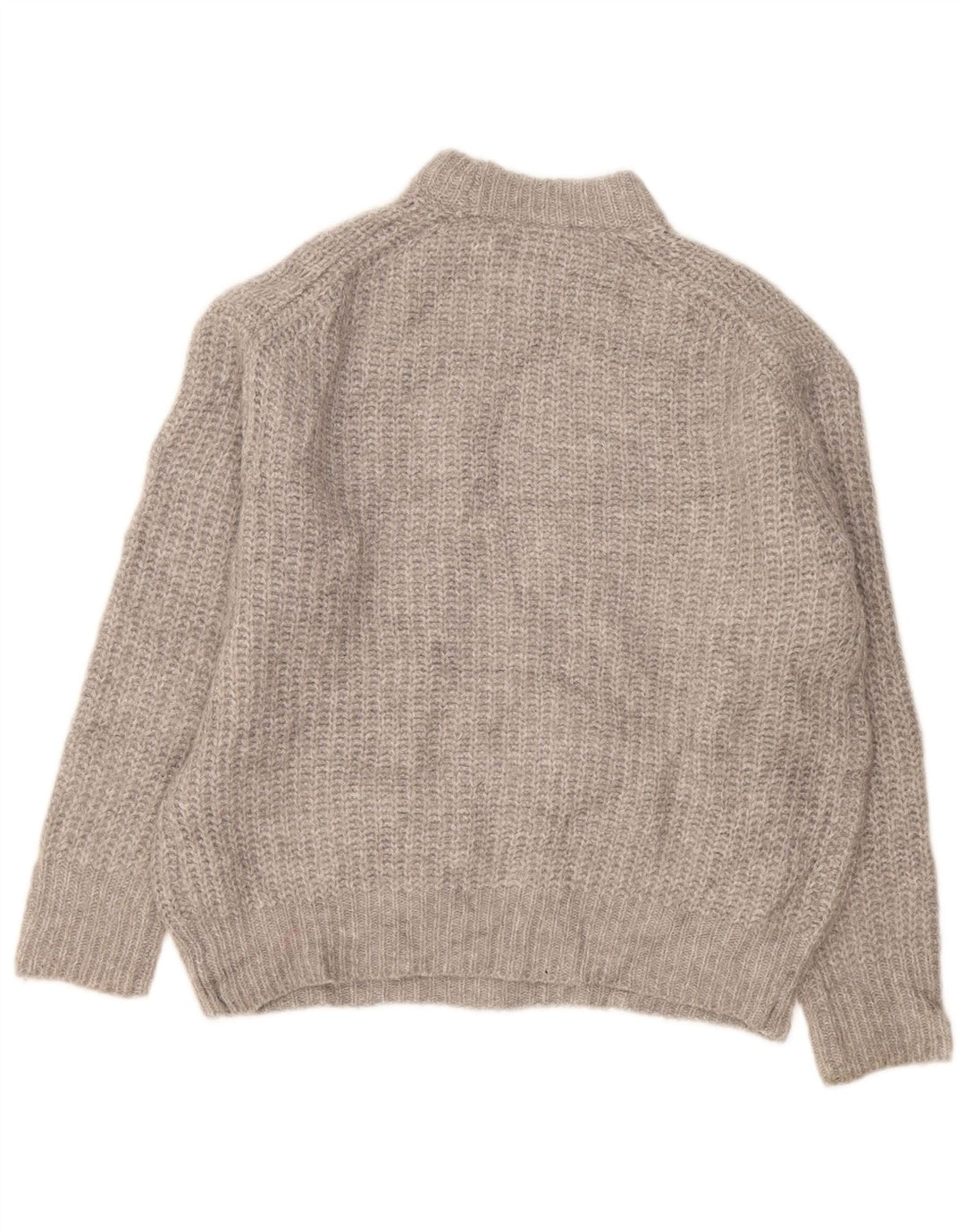 Zara Damen-Pullover mit Rollkragen, übergroß, Gr. 10, Größe S, Grau, Polyester