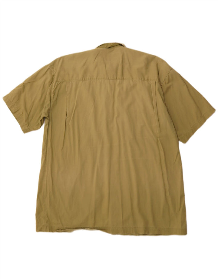 CAMEL ACTIVE Herren Kurzarmhemd Small Khaki Baumwolle