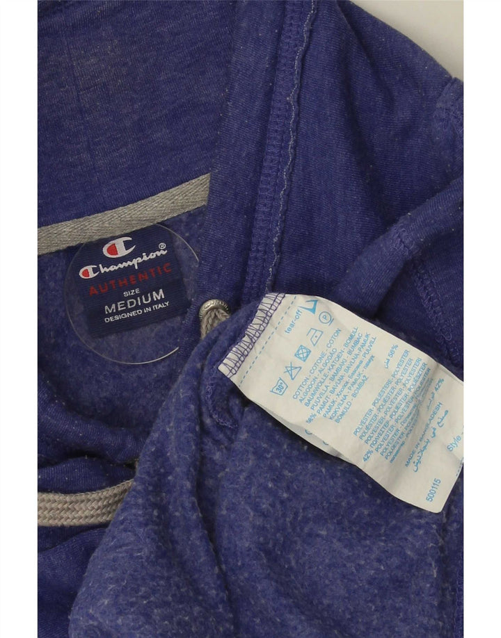 Champion Womens Graphic Sweatshirt Pullover UK 14 Mittelblaue Baumwolle