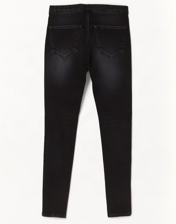 Topshop Damen Skinny Jeans W26 L30 Schwarze Baumwolle