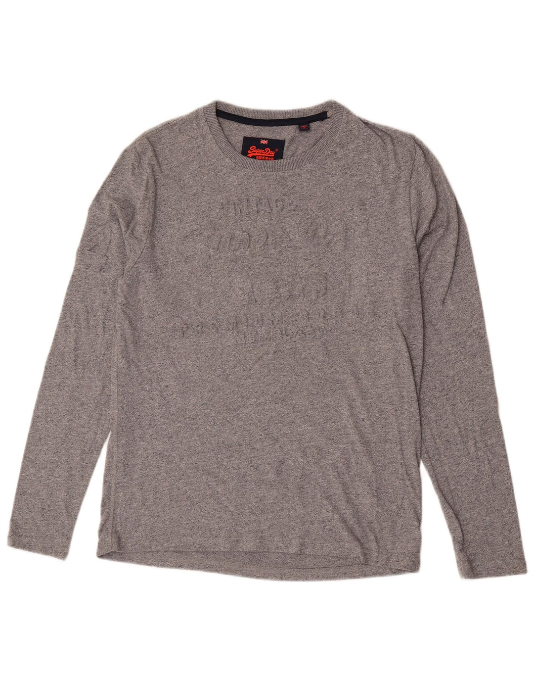 Superdry Herren Graphic Top Langarm Large Grau Baumwolle