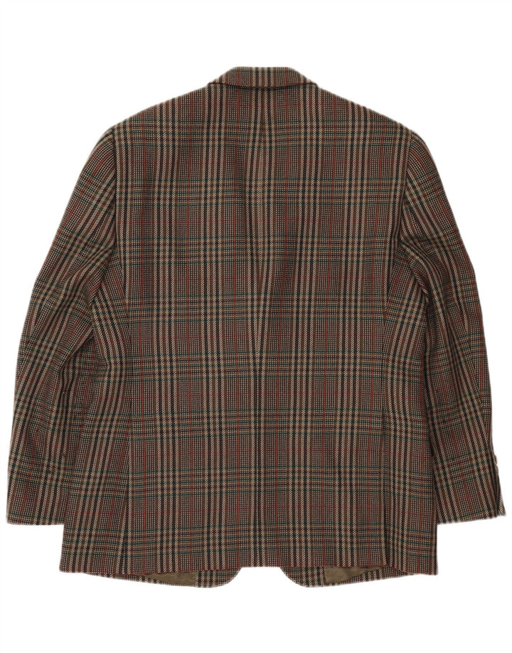 MAGEE Herren-Blazer mit 2 Knöpfen, UK 38, mittlerer Khaki-Hahnentrittmuster