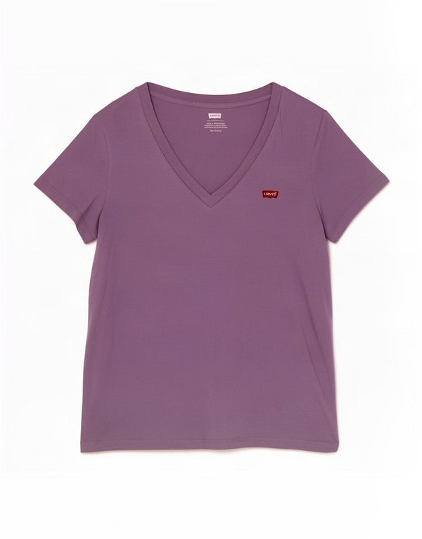 Levi's Damen T-Shirt Top UK 6 XS Lila Baumwolle