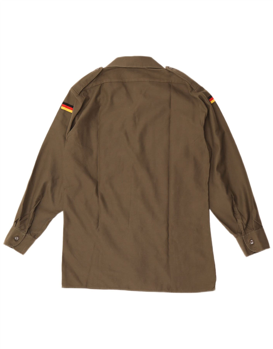 Vintage Herren Militärhemd Größe 39/40 Medium Khaki Polyester