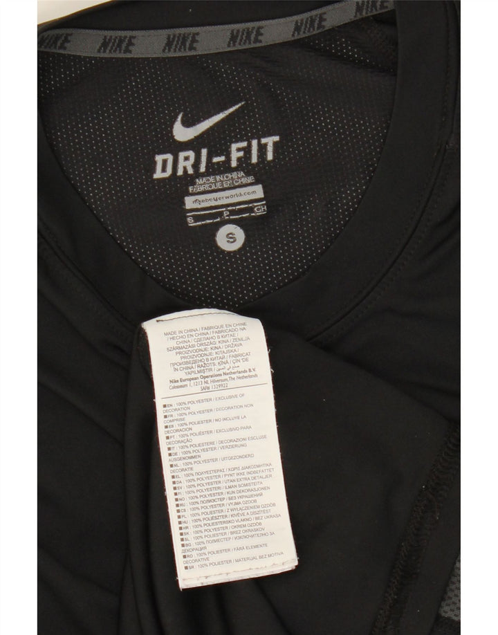 Nike Herren Dri Fit Weste Top Small Schwarz Colourblock Polyester