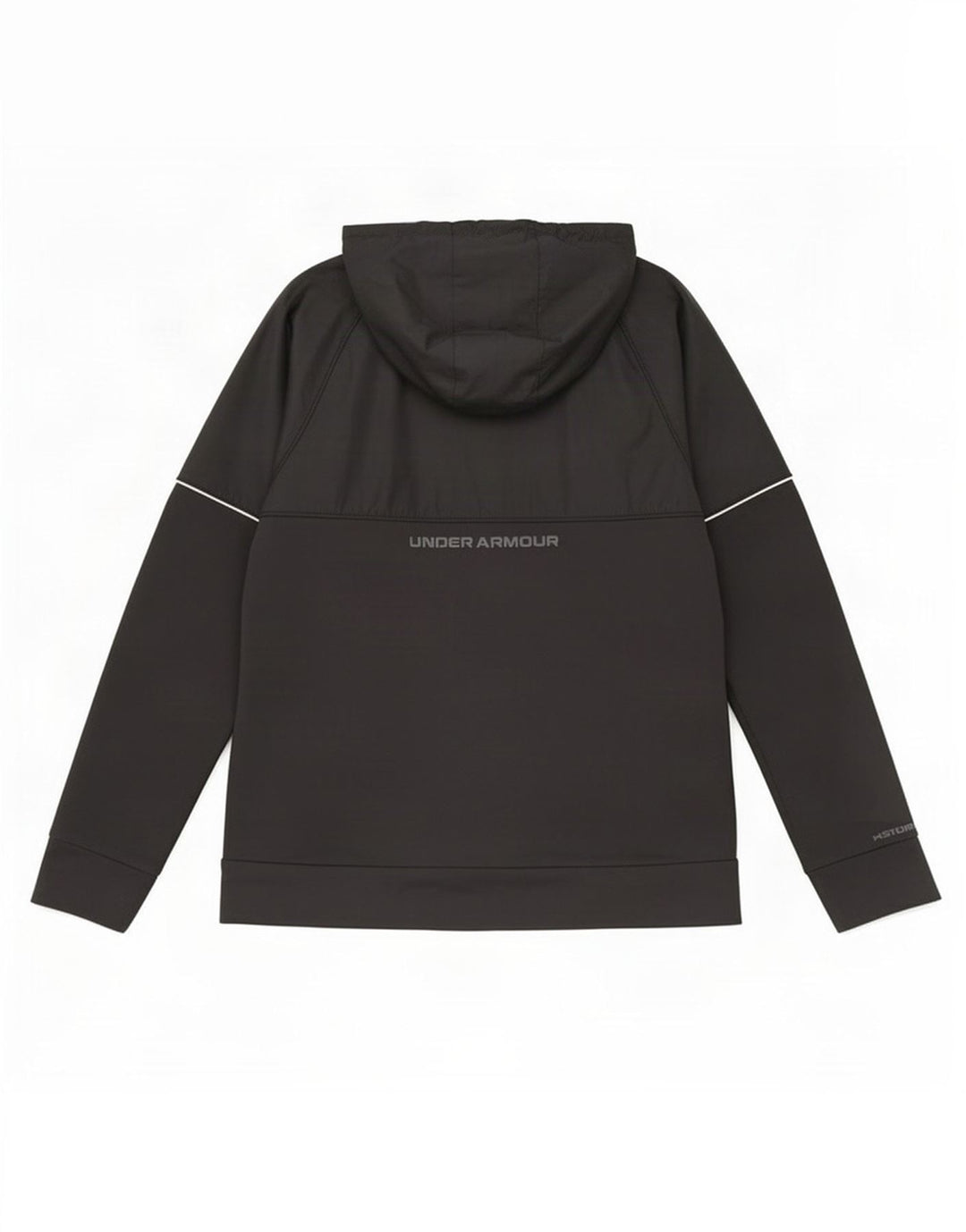 Under Armour Herren-Kapuzenpullover mit grafischem Reißverschluss, mittelschwarz, Polyester