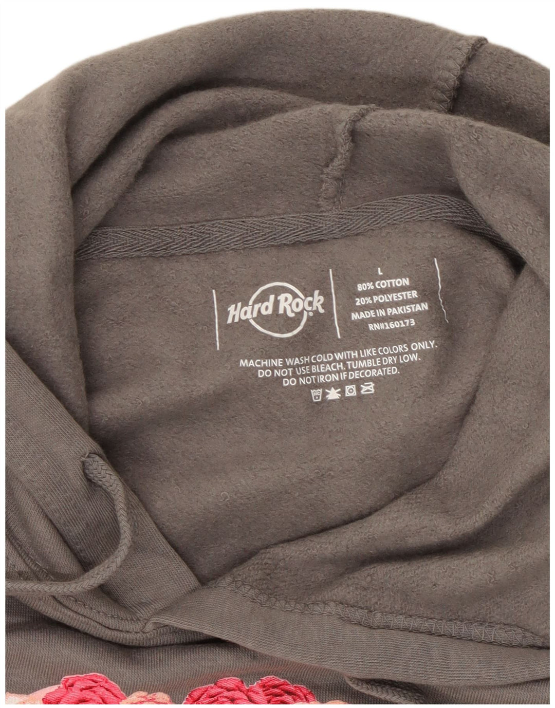 HARD ROCK CAFE Damen Milan Übergroßer Kapuzenpullover UK 16 Large Grau