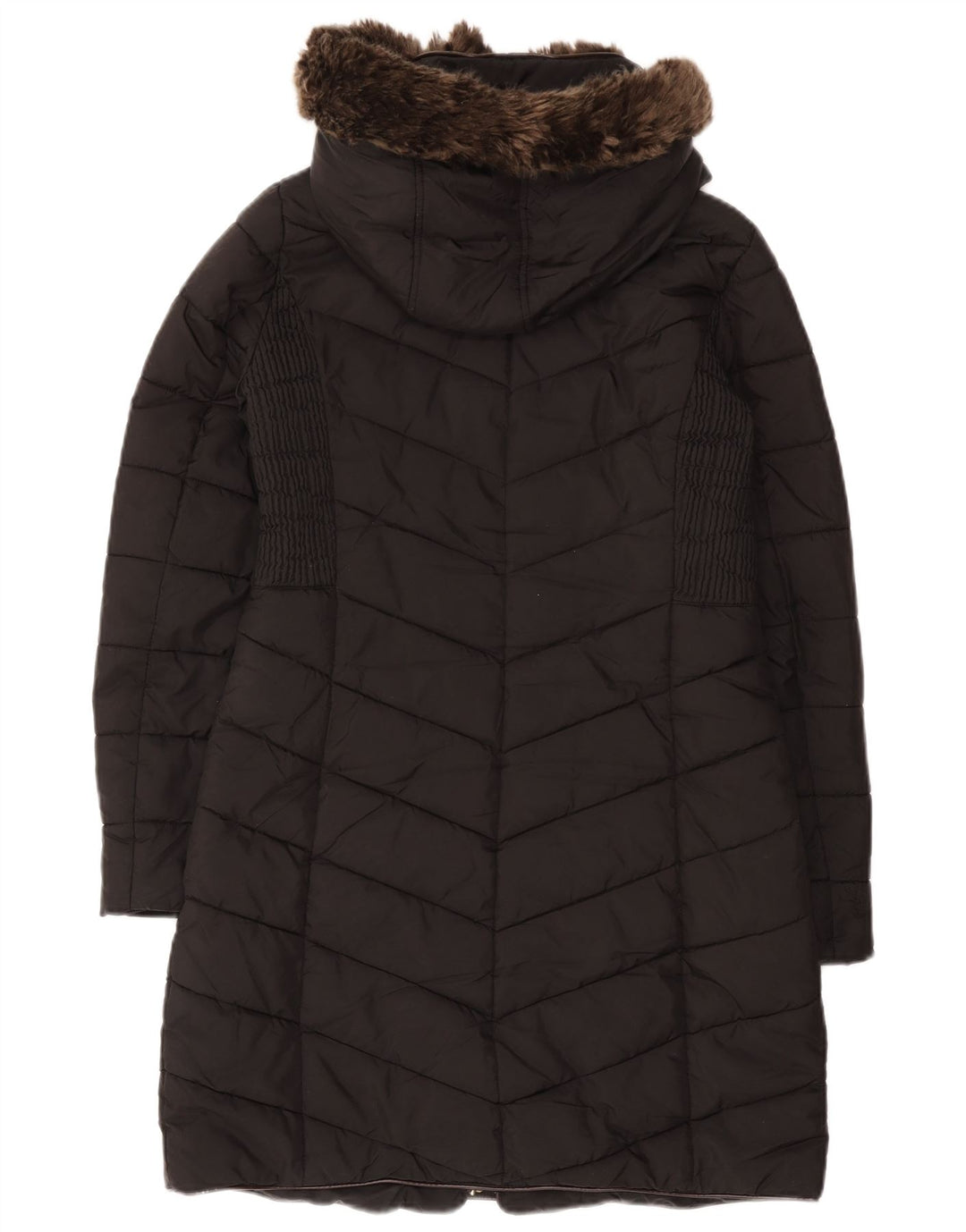 JOULES Wattierter Damenmantel mit Kapuze, UK 10, Größe S, Schwarz, Polyester