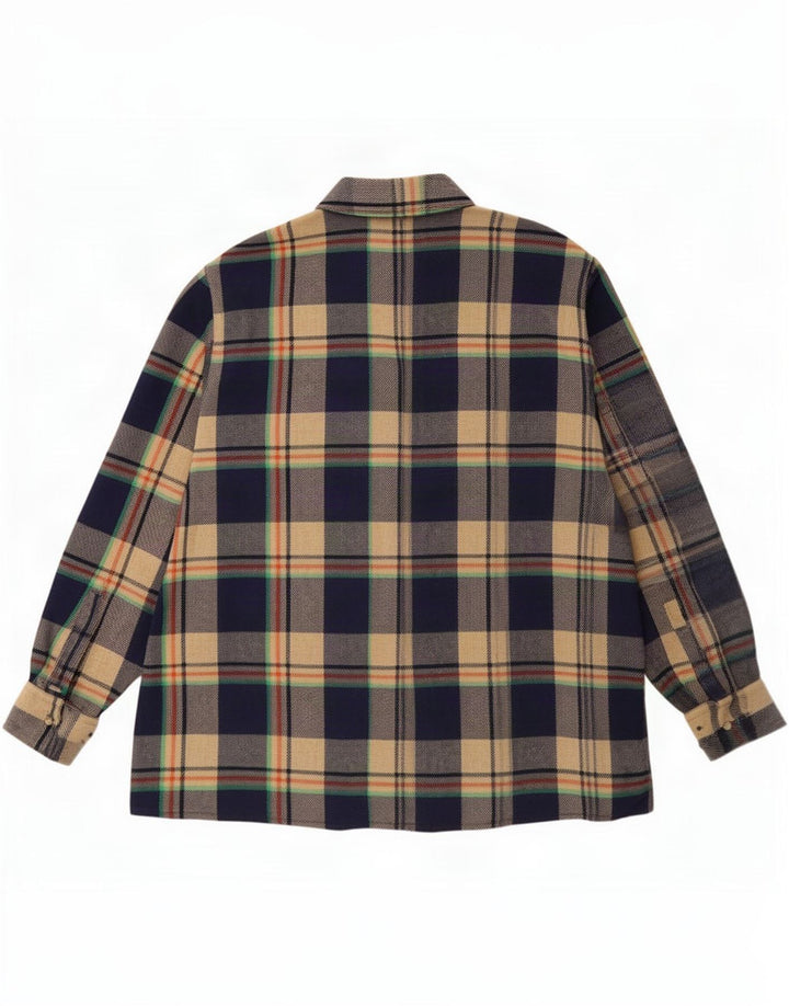 Vintage Herren Flanellhemd Größe 47 2XL Mehrfarbig kariert