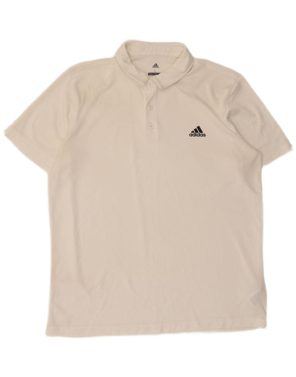 Adidas Herren Climalite Poloshirt, großes weißes Polyester