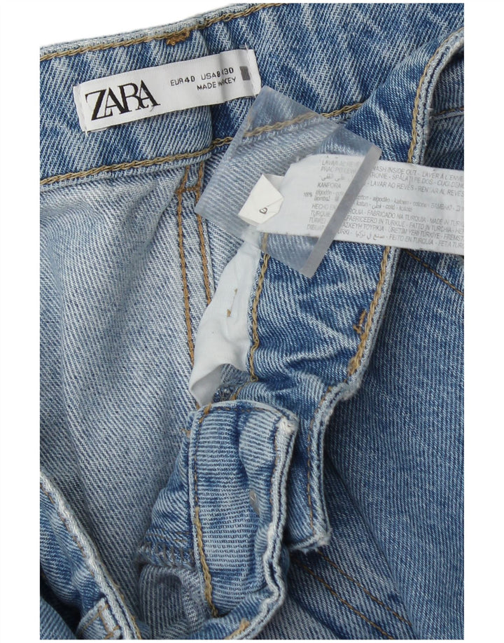 Zara Damen Cargo Loose Jeans EU 40 Medium W30 L30 Blaue Baumwolle