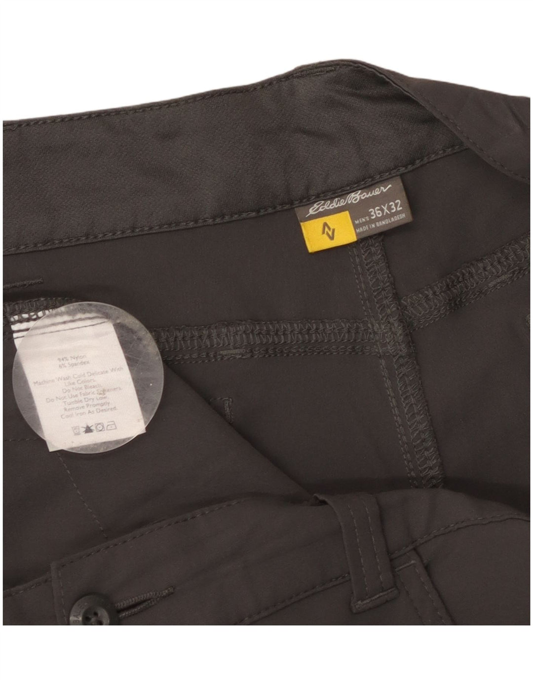 EDDIE BAUER Gerade Cargohose für Herren, W36, L32, graues Nylon