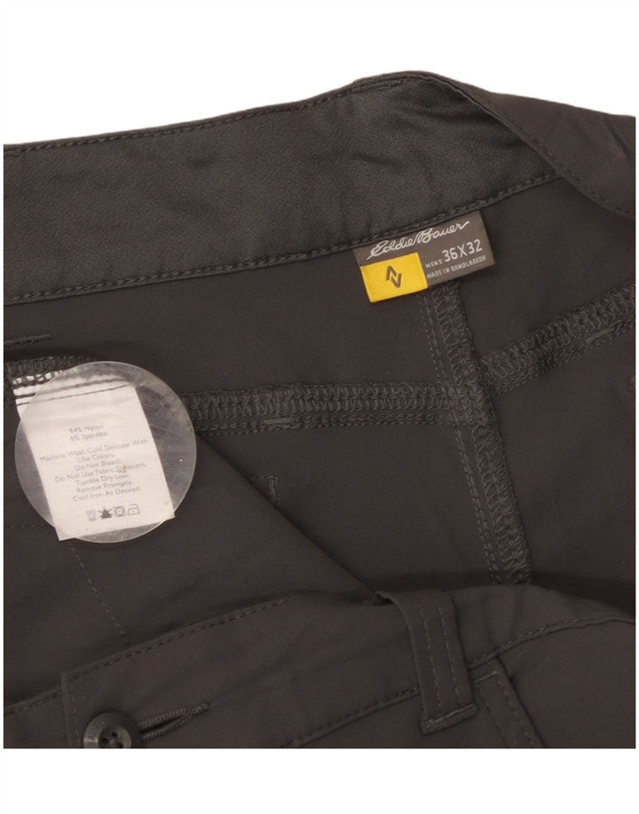 EDDIE BAUER Gerade Cargohose für Herren, W36, L32, graues Nylon