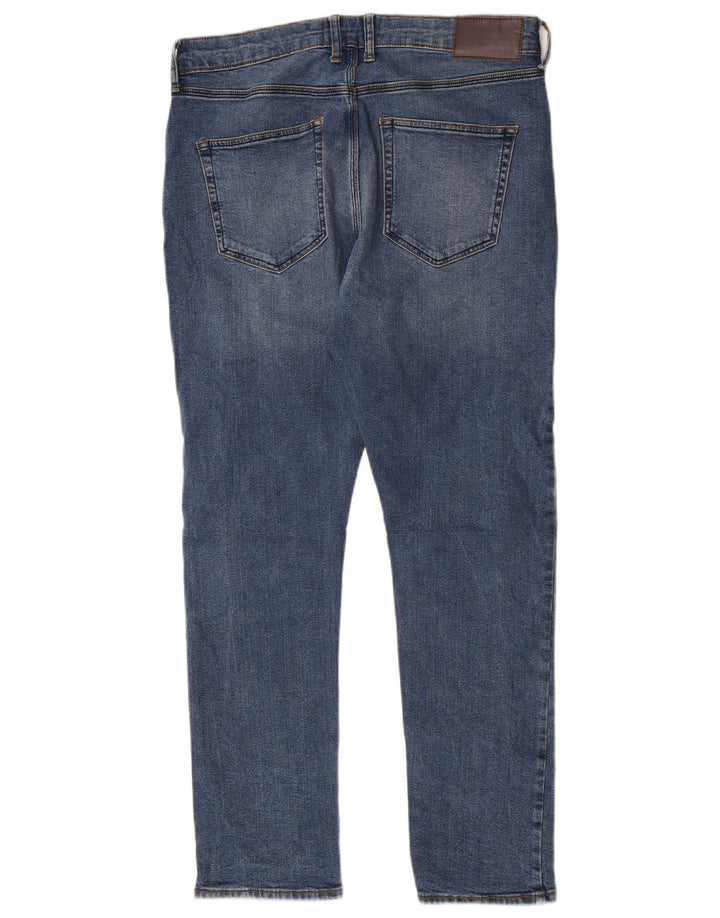French Connection Herren Slim Jeans W34 L30 Blaue Baumwolle