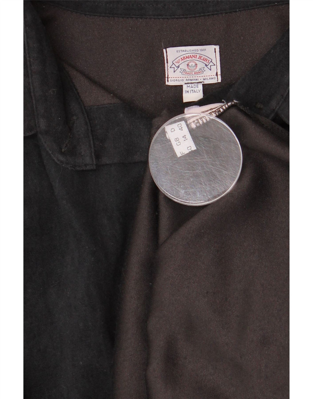 Armani Jeans Damen Hemd UK 14 Large Schwarz