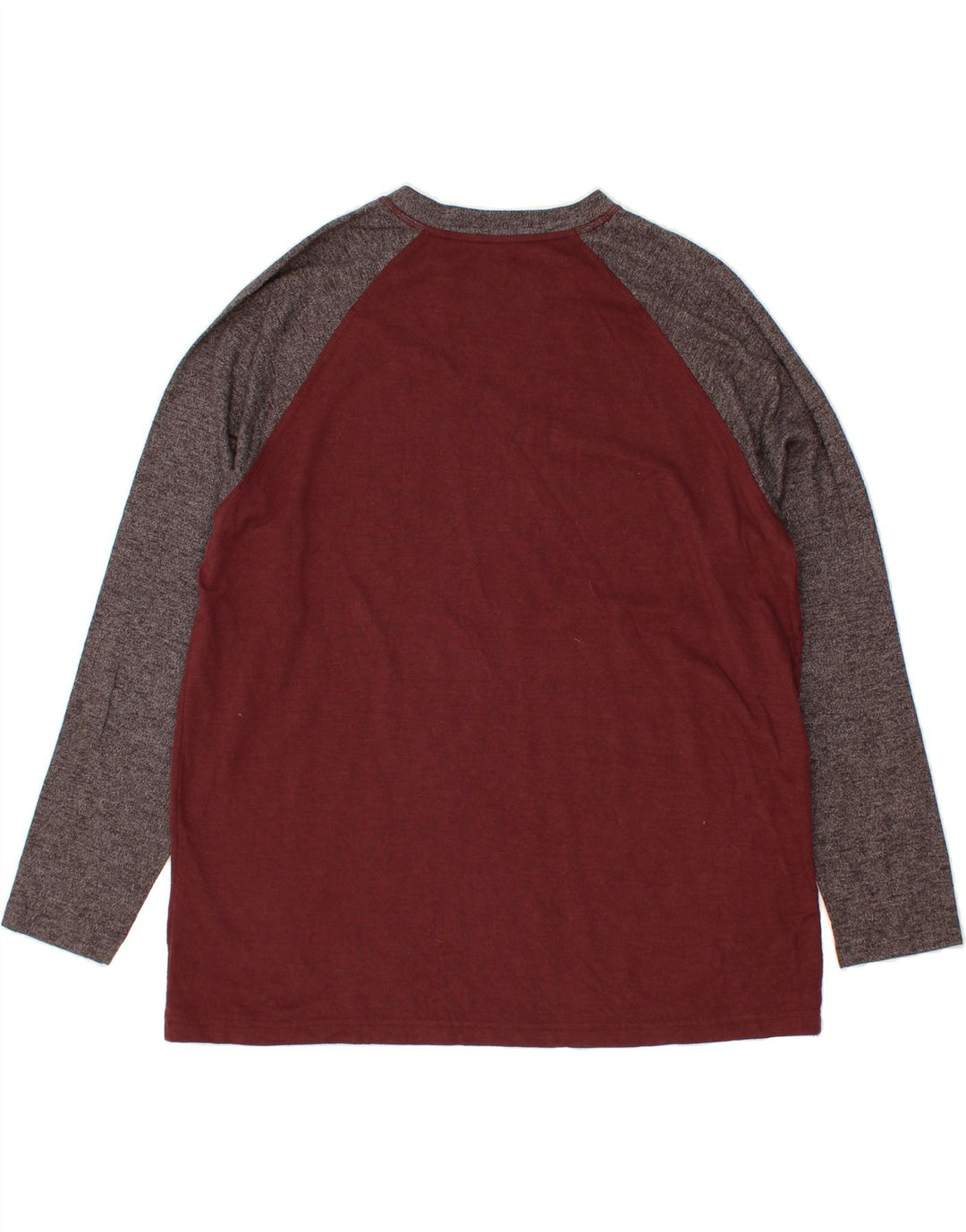 EDDIE BAUER Herren Top Langarm 2XL Kastanienbraun Colourblock Baumwolle