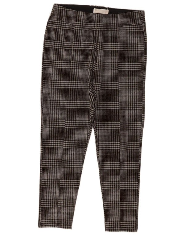 Schmale Freizeithose für Mädchen von Zara, 13–14 Jahre, W26, L23, grau kariertes Polyester