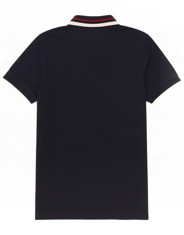 Tommy Hilfiger Herren-Poloshirt, klein, marineblau, gestreift, Baumwolle