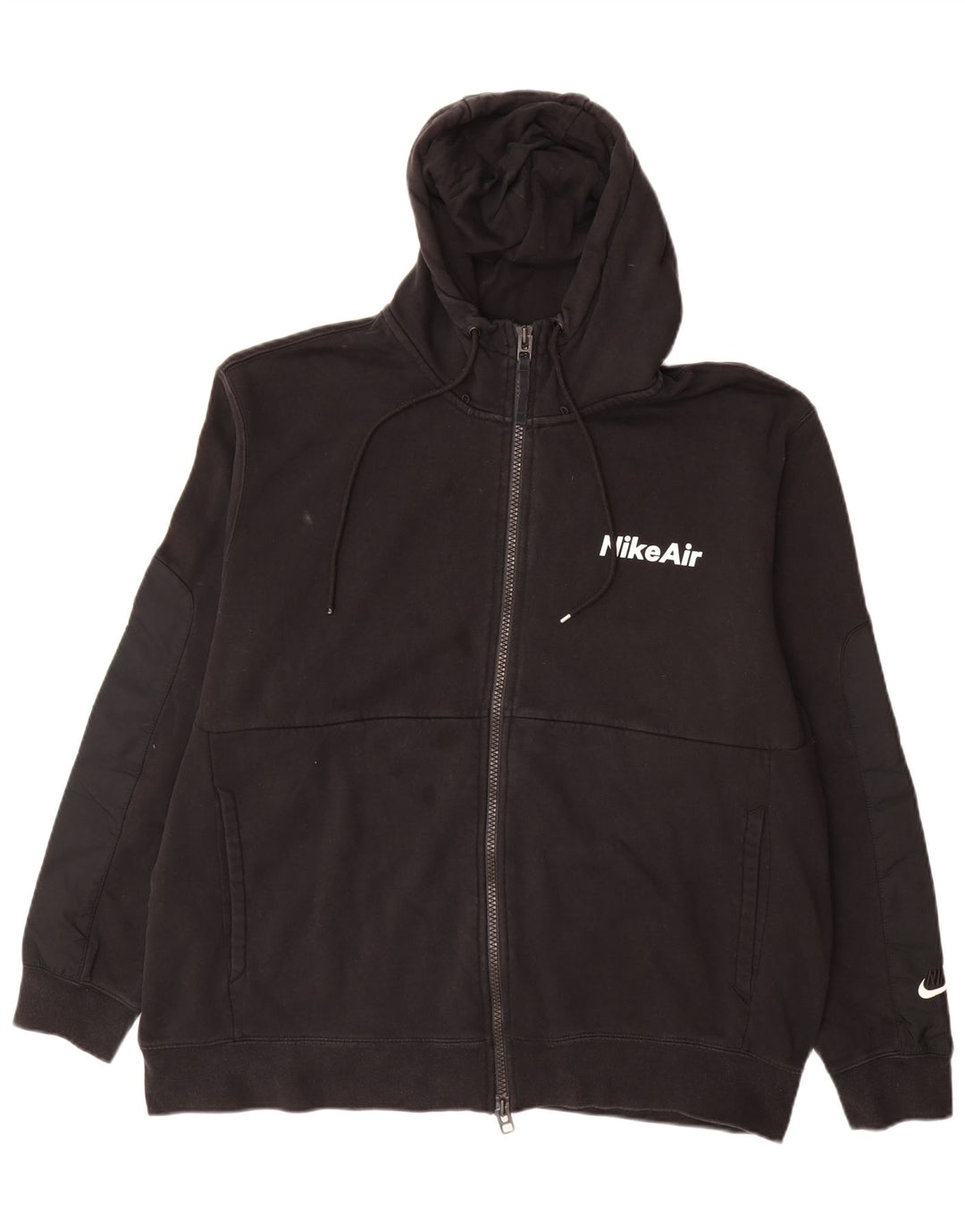 Nike Herren-Kapuzenpullover mit Reißverschluss, 2XL, schwarze Baumwolle
