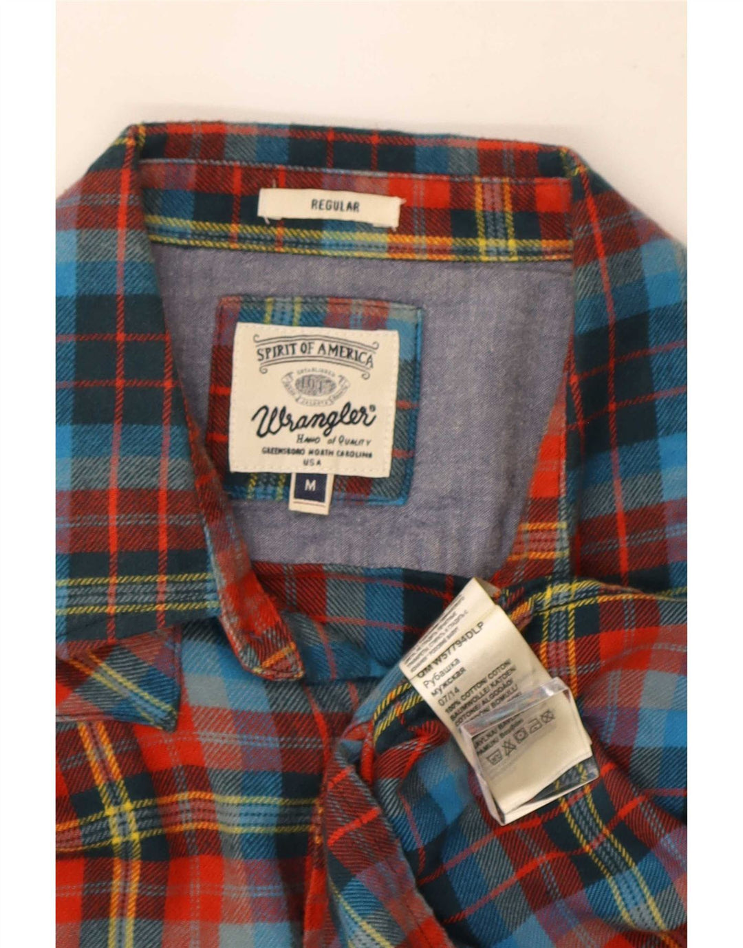 Wrangler Herren-Flanellhemd mit normaler Passform, mittelrot karierte Baumwolle