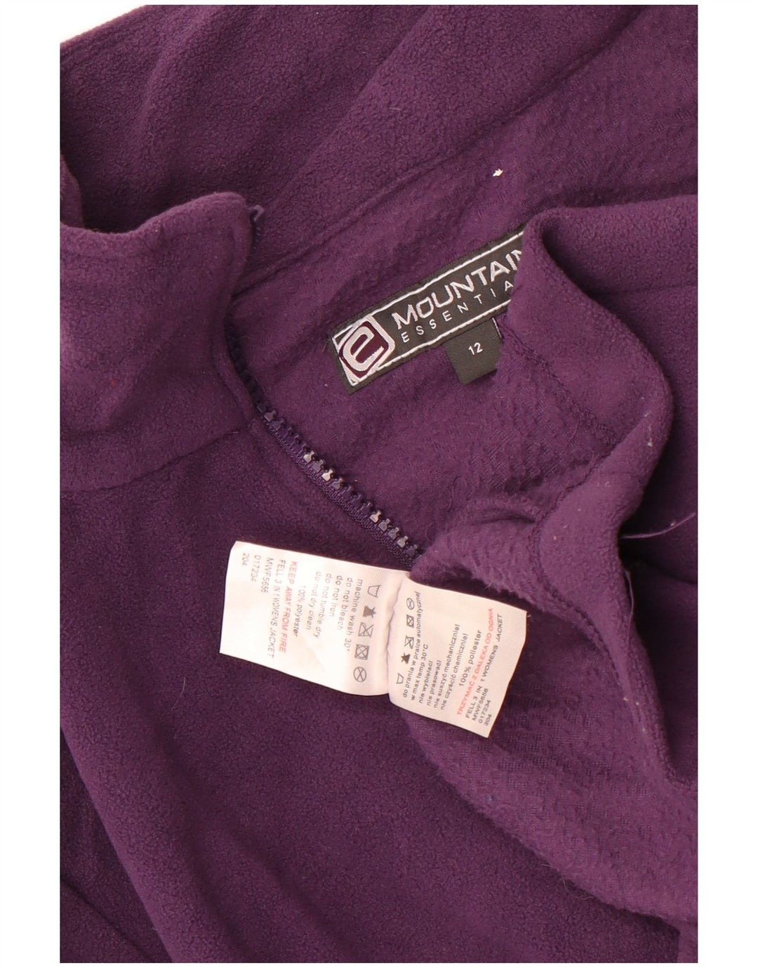 Mountain Essentials Damen Fleecejacke UK 12 Medium Purple Polyester
