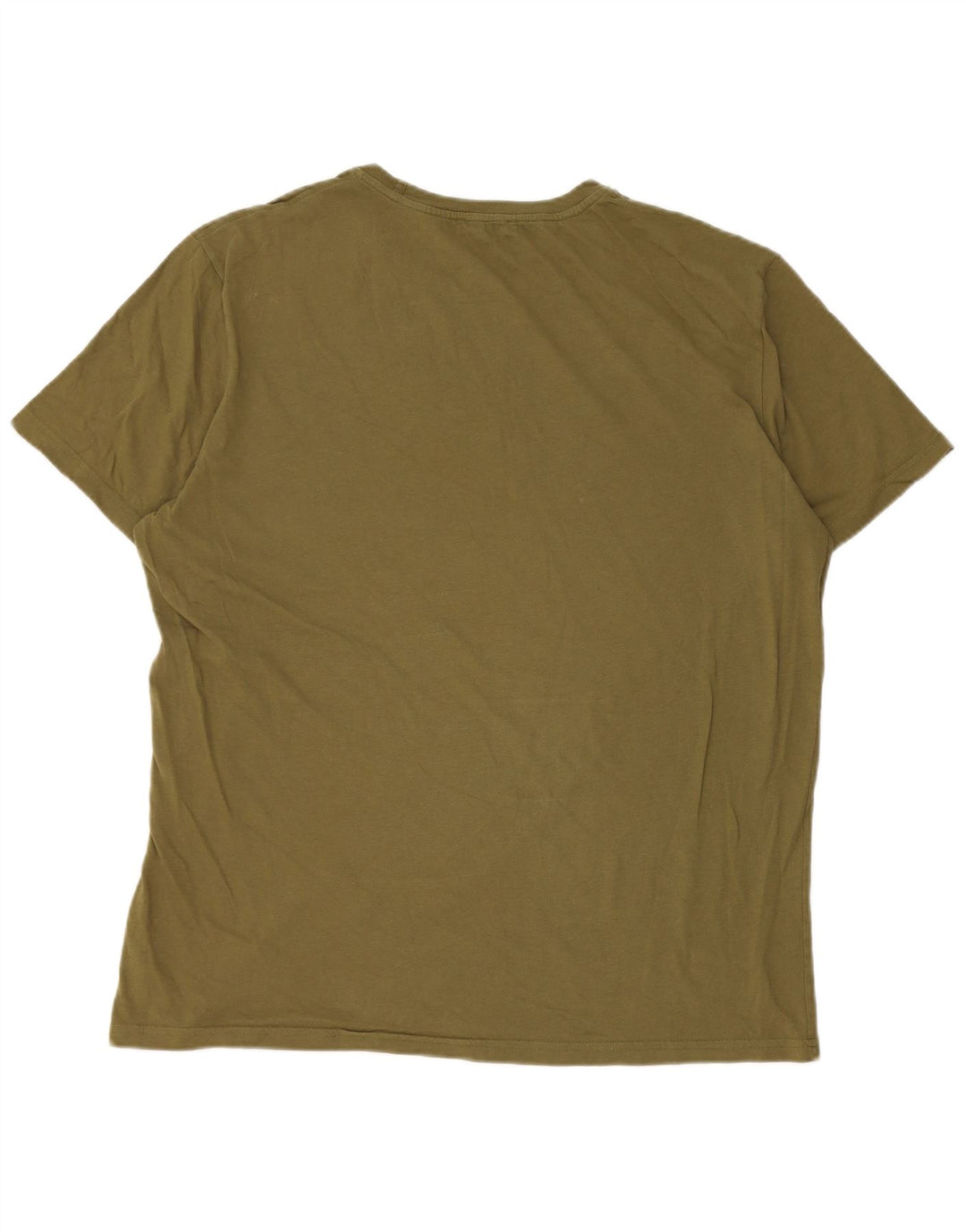 Benetton Herren T-Shirt Top XL Khaki Baumwolle