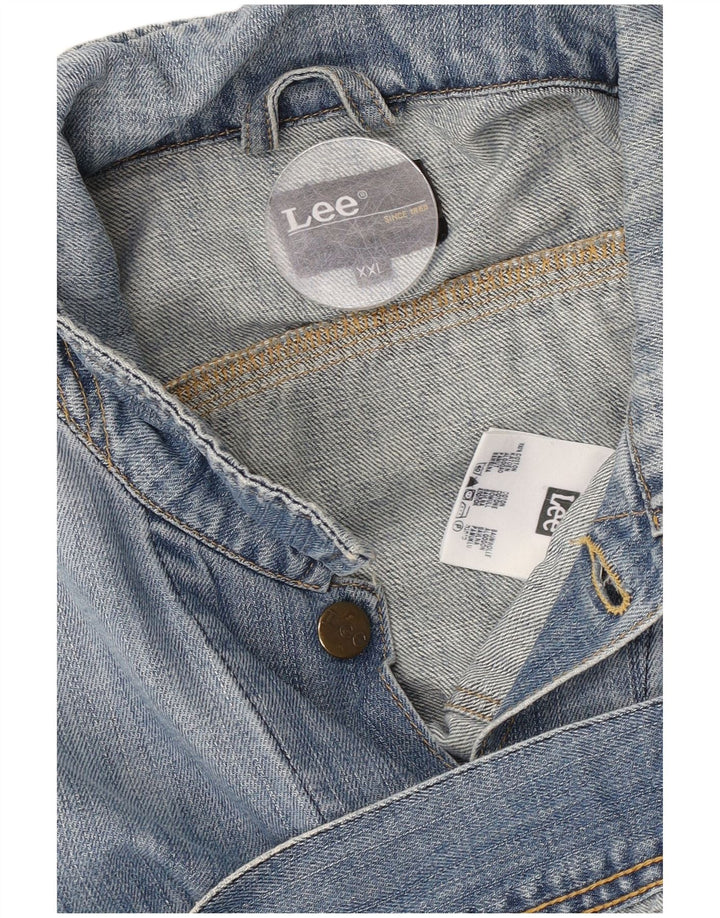 Lee Herren Jeansjacke UK 44 2XL Blaue Baumwolle