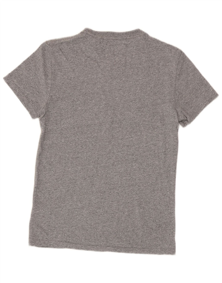 Superdry Herren-T-Shirt mit Grafik, Größe S, grau gesprenkelte Baumwolle