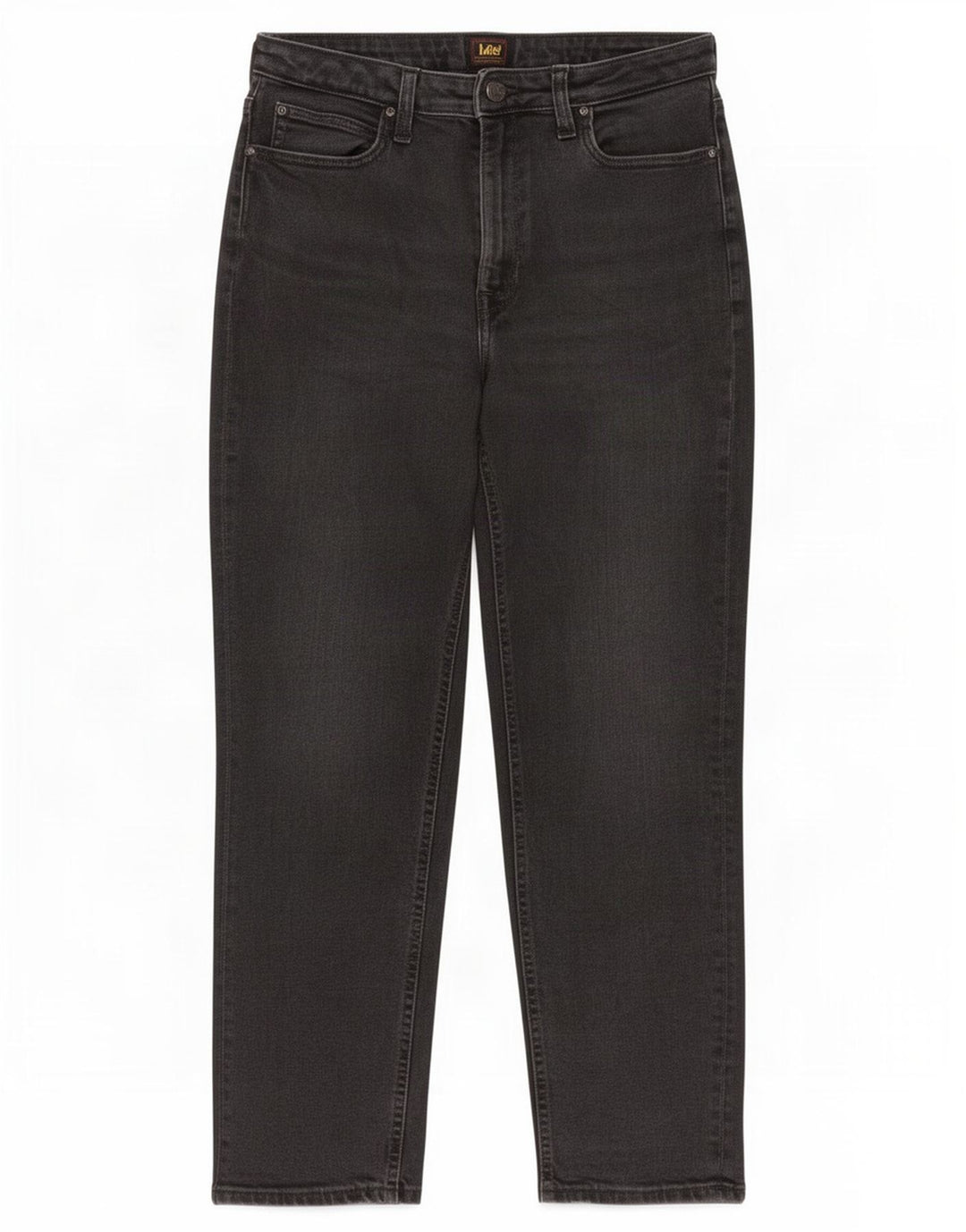 Lee Damen Carol Straight Jeans W32 L26 Graue Baumwolle