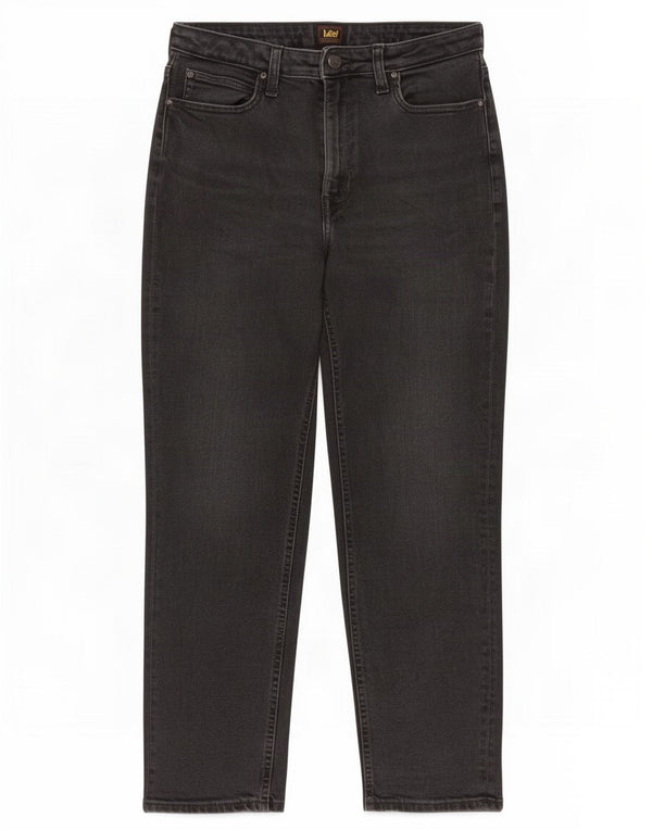 Lee Damen Carol Straight Jeans W32 L26 Graue Baumwolle