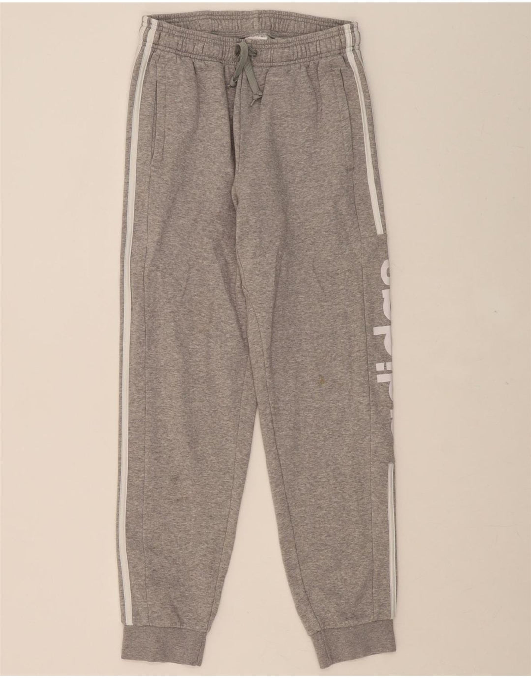 ADIDAS Mens Graphic Tracksuit Trousers Joggers Medium Grey Cotton Vintage Adidas and Second-Hand Adidas from Messina Hembry 