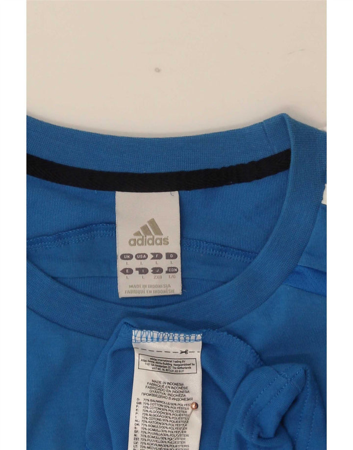 Adidas Herren Climalite Weste Top Large Blau Colourblock Baumwolle