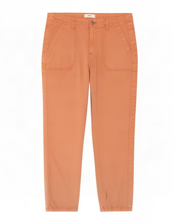 Marks & Spencer Damen Tapered Cropped-Hose UK 14 Large W32 L25 Orange