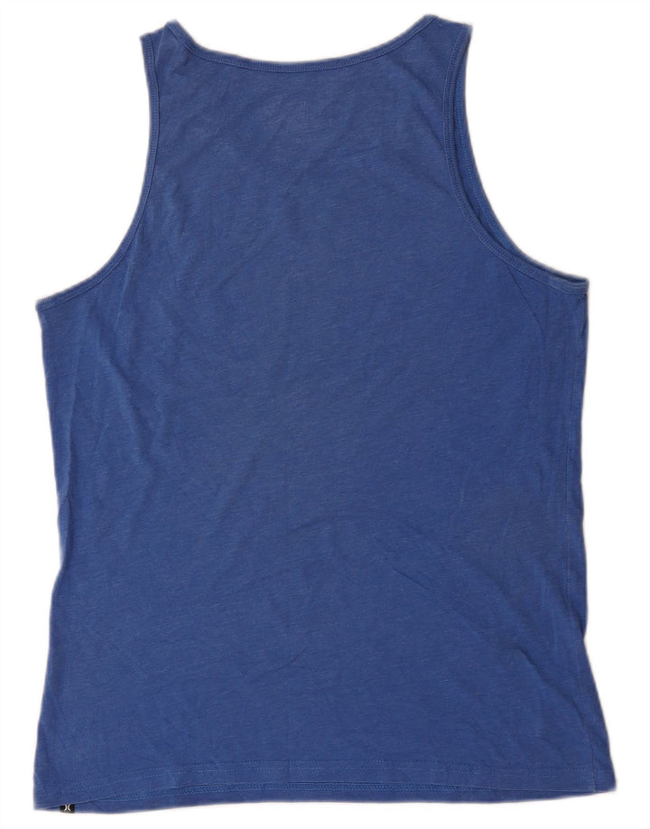 Hurley Herren Premium Fit Grafik-Trägershirt aus mittelblauer Baumwolle