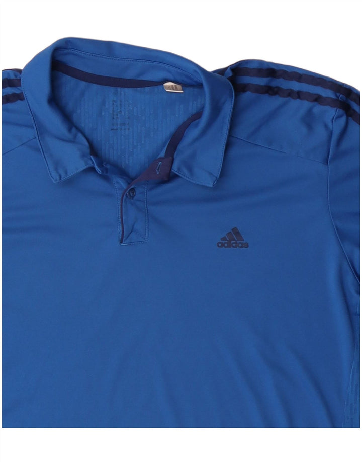 Adidas Herren Climacool Poloshirt Large Blau